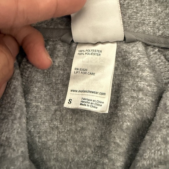 Avalanche Fleece Lined Zip Up Jacket Womens S Gray Mock Neck Long Sleeve Knitted - Picture 4 of 9